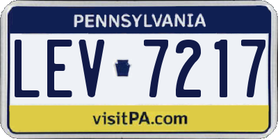 PA license plate LEV7217