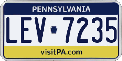 PA license plate LEV7235