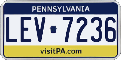 PA license plate LEV7236