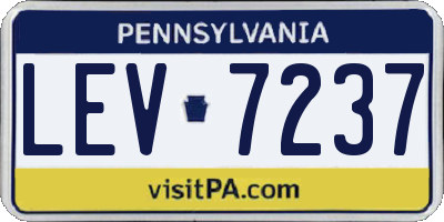 PA license plate LEV7237