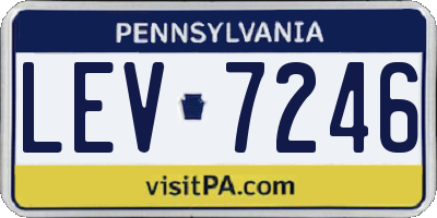 PA license plate LEV7246
