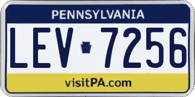 PA license plate LEV7256