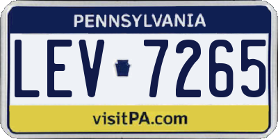 PA license plate LEV7265