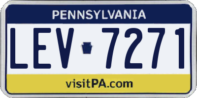 PA license plate LEV7271