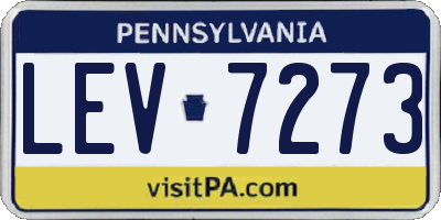 PA license plate LEV7273