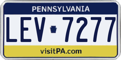PA license plate LEV7277