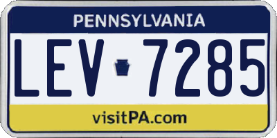 PA license plate LEV7285