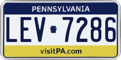 PA license plate LEV7286