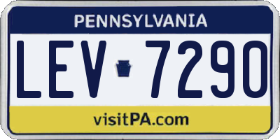 PA license plate LEV7290