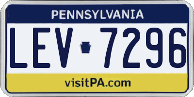 PA license plate LEV7296
