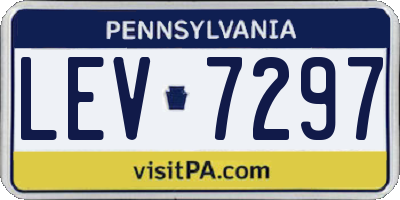 PA license plate LEV7297