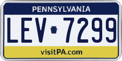 PA license plate LEV7299