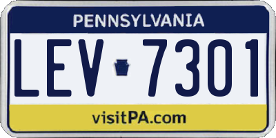 PA license plate LEV7301