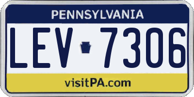PA license plate LEV7306