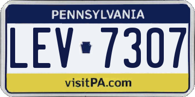 PA license plate LEV7307