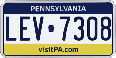 PA license plate LEV7308