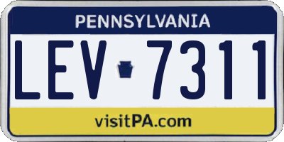 PA license plate LEV7311