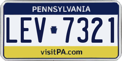 PA license plate LEV7321