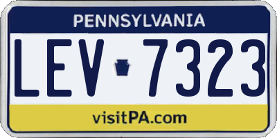 PA license plate LEV7323