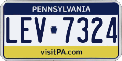 PA license plate LEV7324