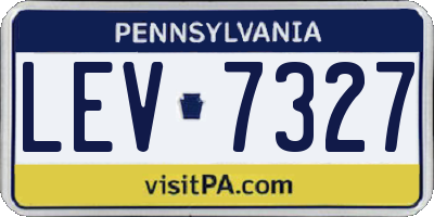 PA license plate LEV7327