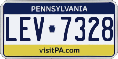 PA license plate LEV7328