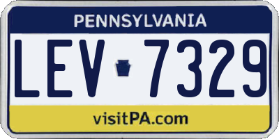 PA license plate LEV7329