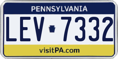 PA license plate LEV7332