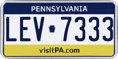 PA license plate LEV7333