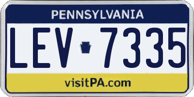 PA license plate LEV7335
