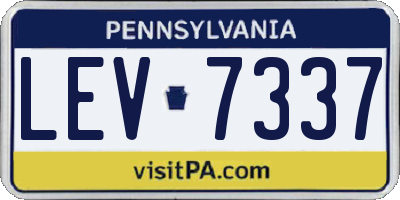 PA license plate LEV7337