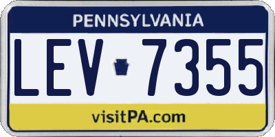PA license plate LEV7355
