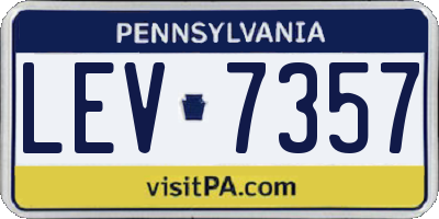 PA license plate LEV7357