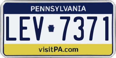 PA license plate LEV7371