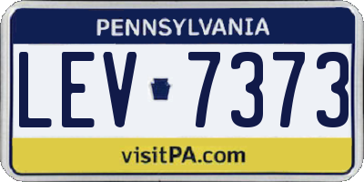 PA license plate LEV7373