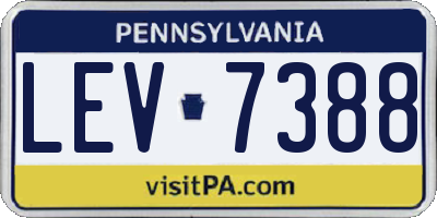 PA license plate LEV7388