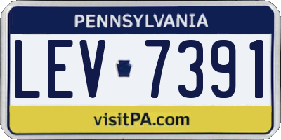 PA license plate LEV7391