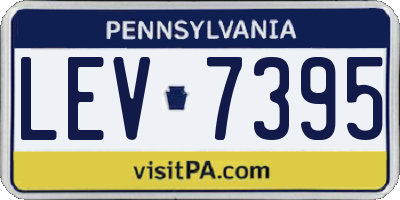 PA license plate LEV7395