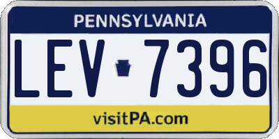 PA license plate LEV7396