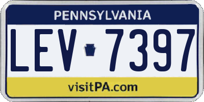 PA license plate LEV7397