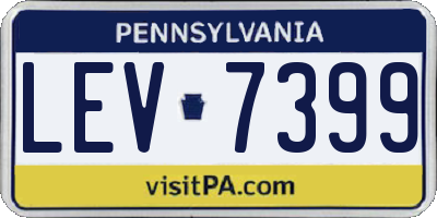 PA license plate LEV7399