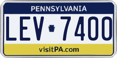 PA license plate LEV7400