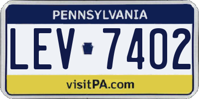 PA license plate LEV7402