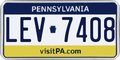 PA license plate LEV7408