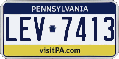 PA license plate LEV7413