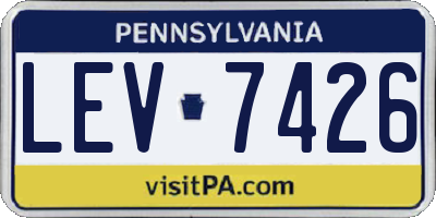 PA license plate LEV7426