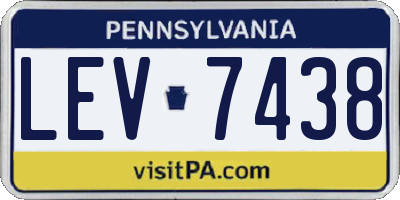 PA license plate LEV7438