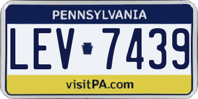 PA license plate LEV7439