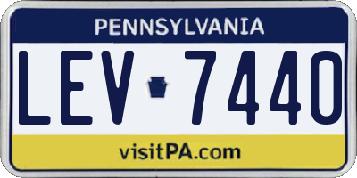 PA license plate LEV7440