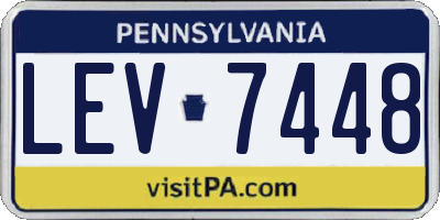 PA license plate LEV7448